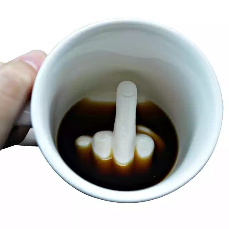Middle finger mug