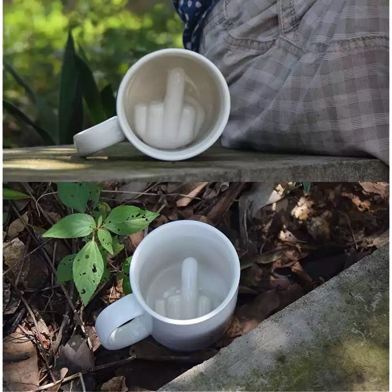 Middle finger mug
